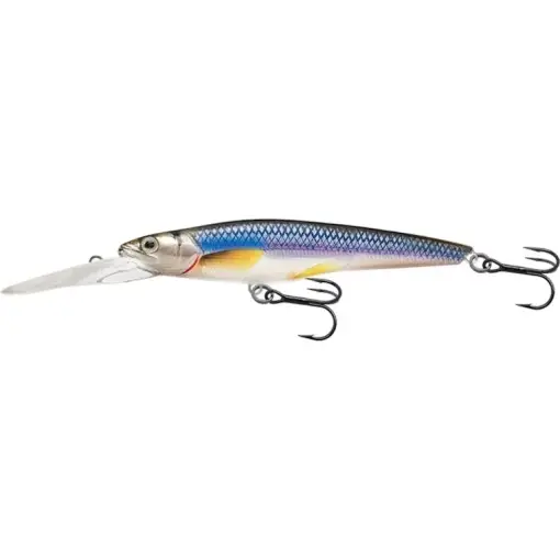 Ofertă specială Vobler Live Target Rainbow Smelt Jerkbait D, Silver/Blue, 9.1cm, 9g