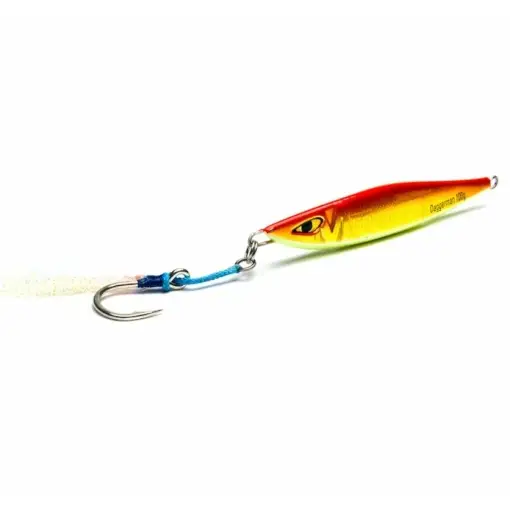 Vobler Pilker Mustad Jig Daggerman, Orange Gold, 20cm, 100g Expediere rapidă