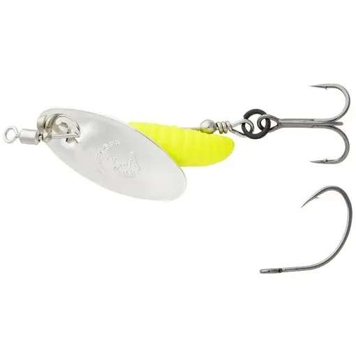Lingurita Rotativa Savage Gear Spinner Grub Sinking Nr.2, Silver Yellow, 5.8g Ofertă