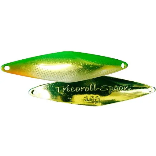 Lingurita Oscilanta Jackall Tricoroll, Flash Chartreuse, 6.4cm, 10g Plată sigură