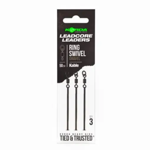 Montura Leadcore cu Anou Korda Kable Ring Swivel, 50cm, 3buc/plic Promoție