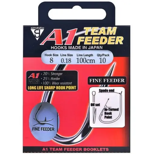 Carlige Legate Gamakatsu A1 Fine Feeder, 10buc/plic Bestseller