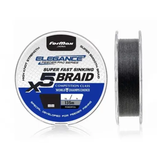 Fir Textil Formax Elegance Feeder Pro Super Fast Sinking Braided Line X5, 135m Ofertă