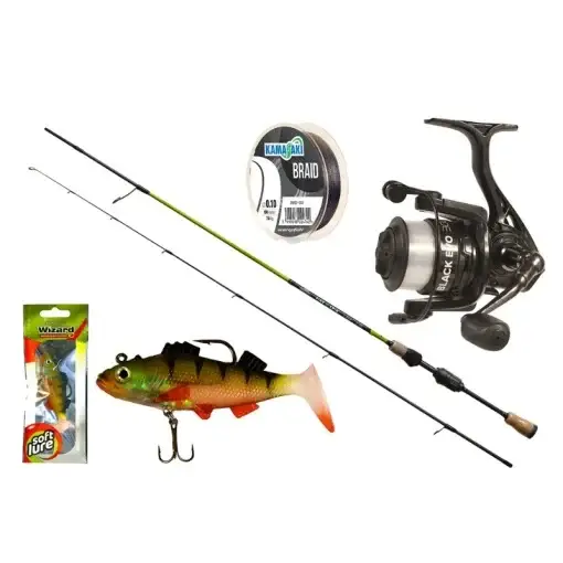 Set Pescuit la Spinning Wizard Fine UL Spin, Lanseta 1.85m, 1.5-5g Ofertă limitată