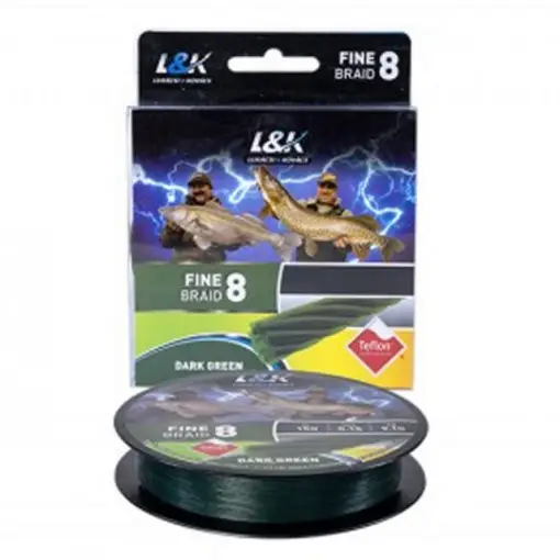 Fir textil Fine Braid 8 DARK GREEN 150m L&K Ieftin