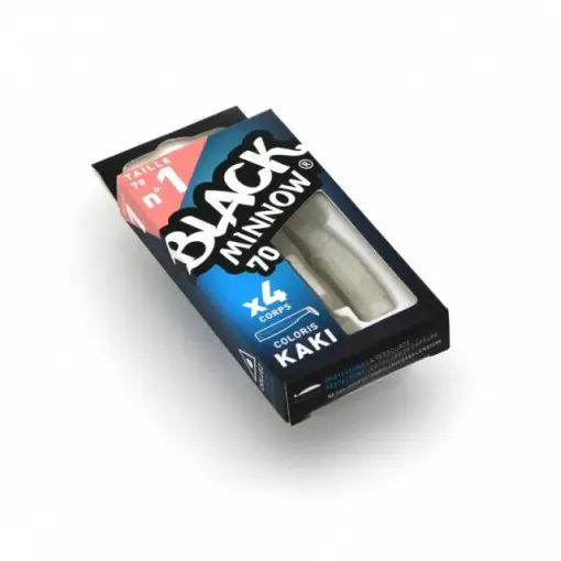 Lichidare de stoc Shad Black Minnow Kaki, 7cm, 4buc/plic Fiiish