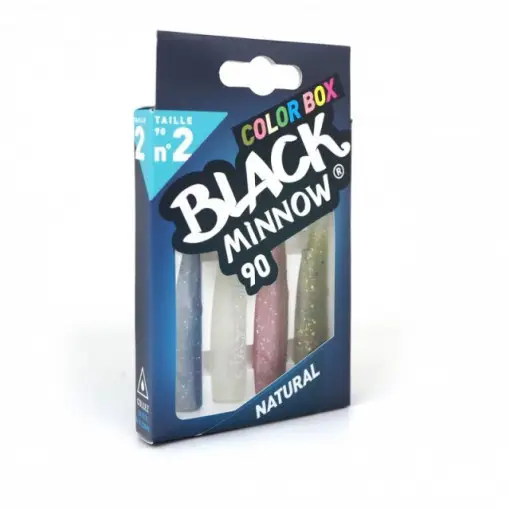Set Shad Black Minnow Natural, 9cm, 4buc/plic Fiiish Transport gratuit