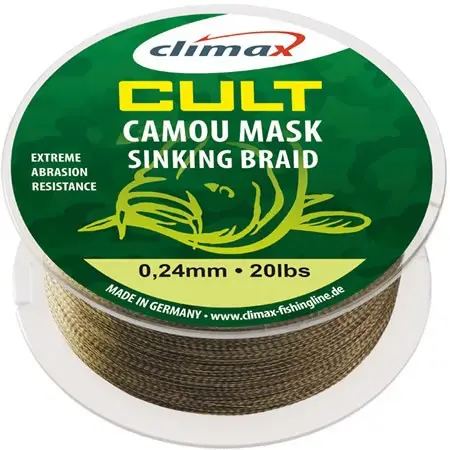 Fir textil Climax Cult Camou Mask Sinking Braid, 1200m Expediere rapidă