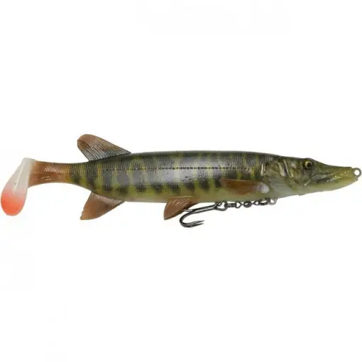 Plată sigură Vobler Swimbait Savage Gear 4D Line Thru Pike SS01, 20cm, 65g