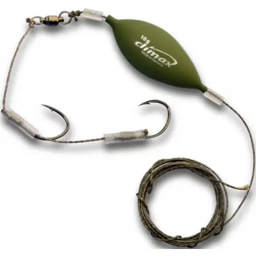 Noutate Montura Somn Climax Cult Gudgeon Rig, 2 x Carlige Nr. 5/0, 0.92mm/80kg, 180cm