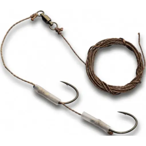 Montura Somn Climax Cult Gudgeon Lobworm Rig, 2 x Carlig Nr. 5/0, 0.92mm/80kg, 180cm Cel mai vândut
