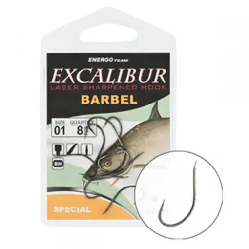 Retur ușor Carlige Excalibur Barbel Special, 8buc