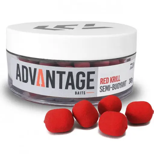 Momeala flotanta carlig Daiwa Semi-Buoyant, Red Krill 6-8mm, 30g Lichidare de stoc
