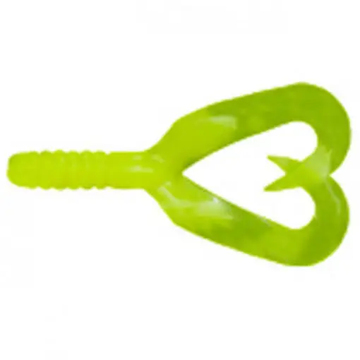 Twister Mann's Twintail, Chartreuse, 4cm, 8buc Doar azi