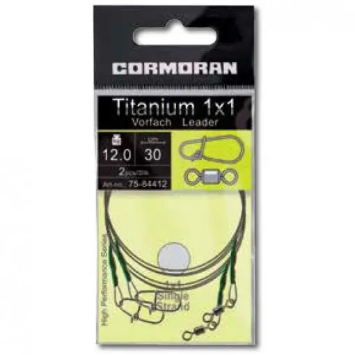 Struna Cormoran Titanium 1x1, 30cm, 8kg, 2buc Livrare rapidă