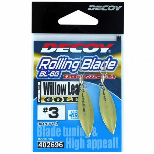 Preț redus Paleta Oscilanta cu Vartej Decoy BL-65 Willow Leaf Gold, 2buc