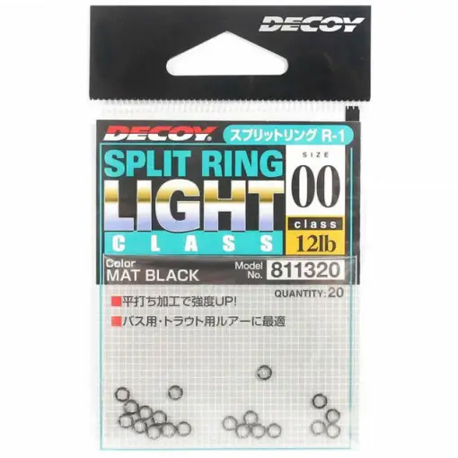 Inele despicate Decoy R-1 Split Ring Light Class Black, 20buc Retur gratuit