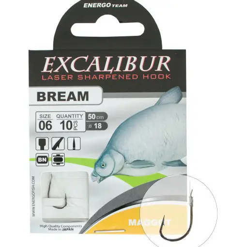 Retur ușor Carlige legate Excalibur Bream Maggot BN