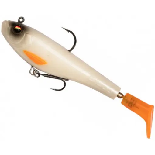 Swimbait Biwaa Spinjet 4", Pearl White, 10cm, 18g Transport gratuit