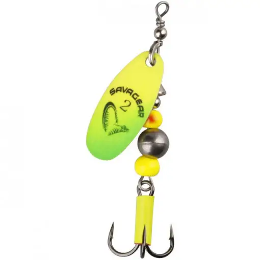 Lingurita rotativa Savage Gear Caviar nr.2, 6g, Fluo-Yellow-Chartreuse Mai ieftin
