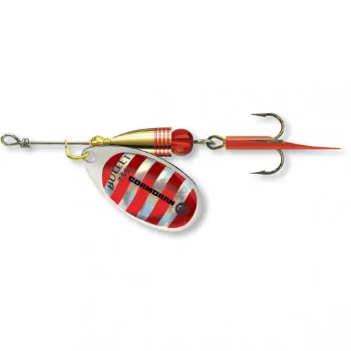 Mai ieftin Lingurita rotativa Cormoran Bullet, Silver Red Stripes, nr. 3, 7g
