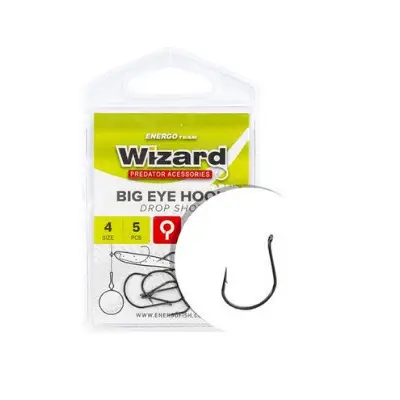 Carlige Wizard Big Eye Dropshot, Black Nickel Reduceri