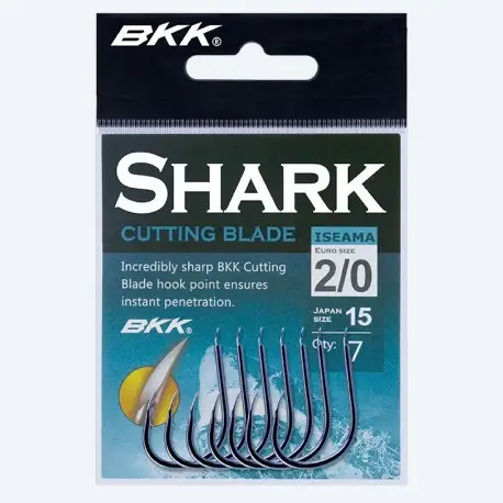 Retur gratuit Carlige BKK Iseama Shark, Black Nickel