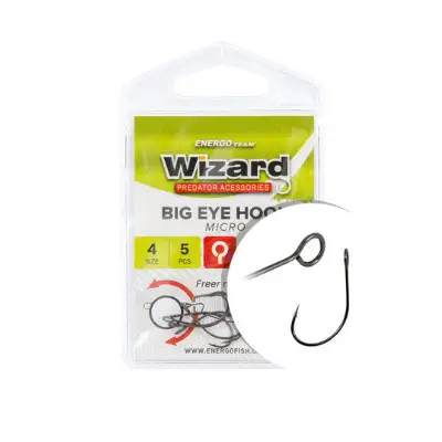 Carlige Wizard Big Eye Micro, Nickel Lichidare de stoc