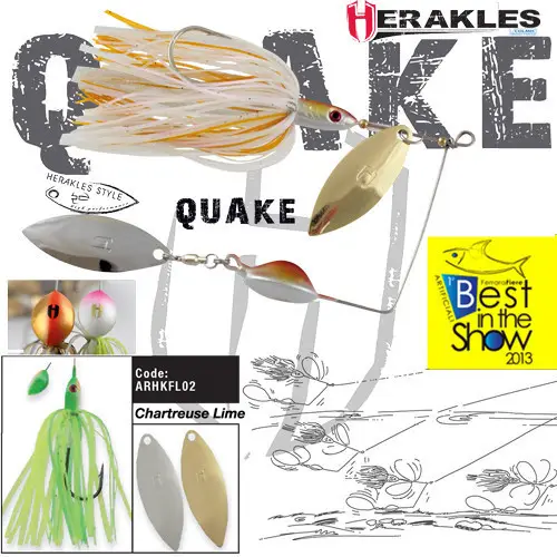 Reducere extra Spinnerbait Herakles Quake, Chartreuse/Lime, 17.5g