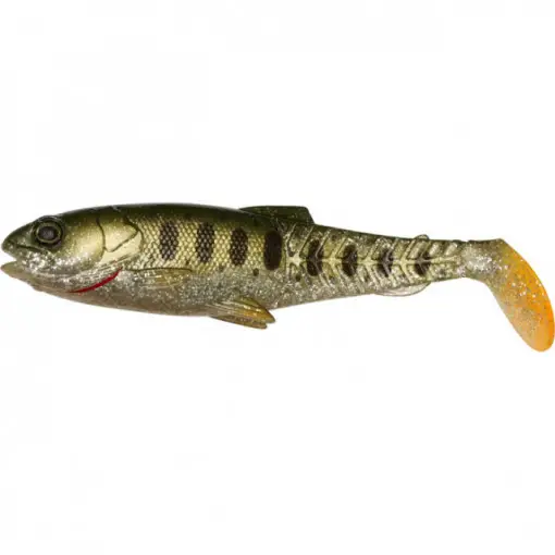 Naluca Savage Gear Craft Cannibal Paddletail, Olive Silver Smolt, 8.5cm, 7g, 4bc Mai ieftin