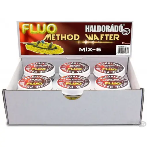 Wafter Haldorado Fluo Method Wafter, Mix 6 arome, 8 mm Retur ușor