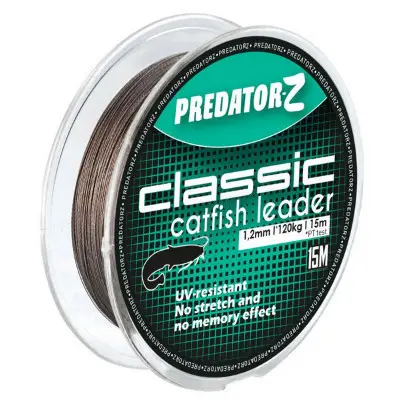 Preferatul clienților Fir Carp Zoom Predator-Z Classic Catfish Leader 8X, 1.2mm, 15 m