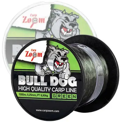 Reducere specială Fir Carp Zoom Bull-Dog Carp Line, Dark Green, 1000m
