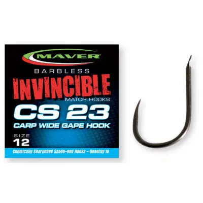Carlige Maver Invincible CS23 Carp Wide Gape, 10bc Preț mic