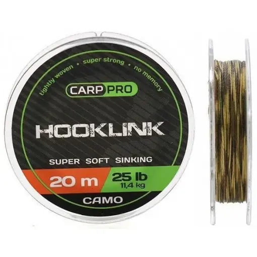 Fir Textil Carp Pro Hooklink Super Soft Sinking, camuflaj, 20m Reducere specială