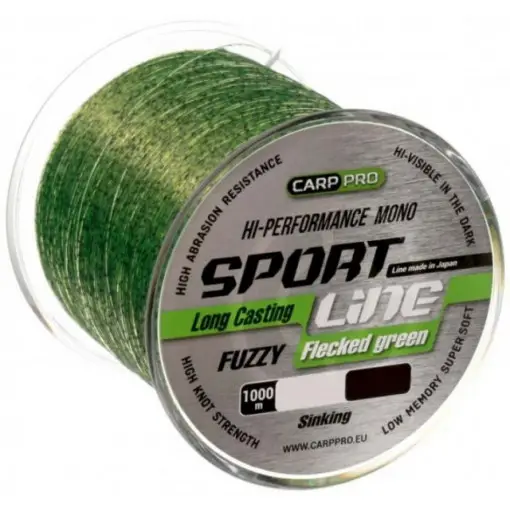 Fir Carp Pro Long Casting Fuzzy Flecked, verde, 1000m Livrare gratuită