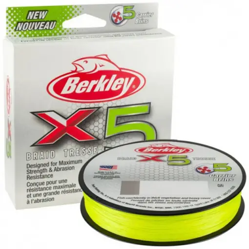 Reducere extra Fir textil Berkley X5 Fluro, verde, 150m