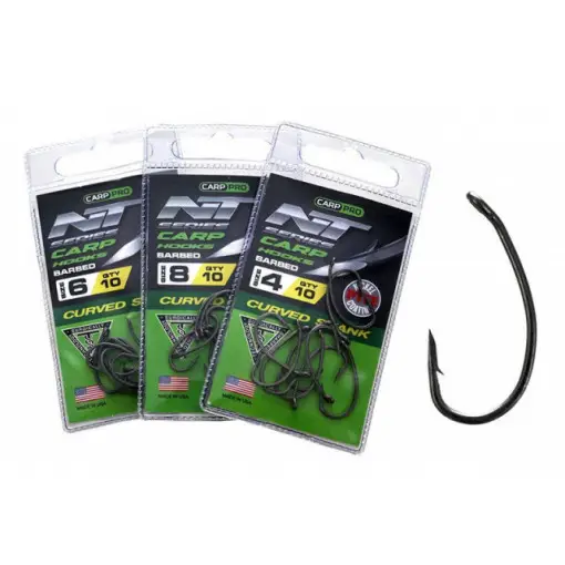 Promoție Carlige crap Carp Pro Curved Shank, 10 buc