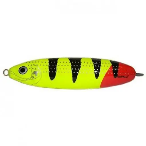 Lingurita oscilanta antibradis Rapala Minnow Spoon, culoare FYRT, 8cm, 22g Preț mic