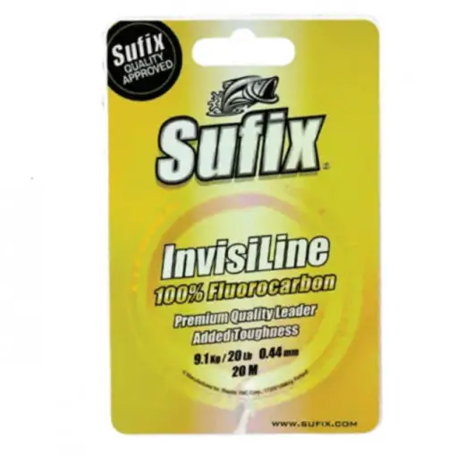 Fir inaintas fluorocarbon Sufix Invisiline Clear W/Socket, transparent, 20m Nu rata