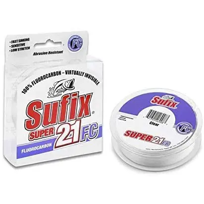 Disponibil imediat Fir fluorocarbon Sufix Super 21, transparent, 150m