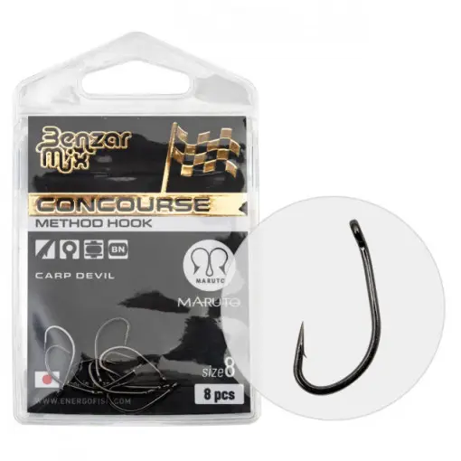 Reducere extra Carlige Benzar Concourse Method Carp Devil, 8 buc