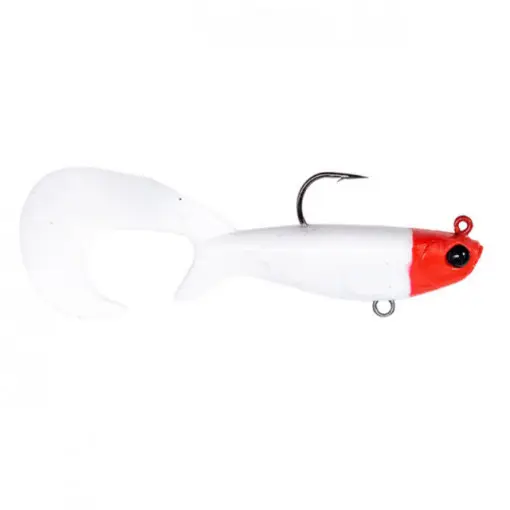 Plată securizată Shad cu jig ET Wizand Crub, alb-rosu, 12 cm
