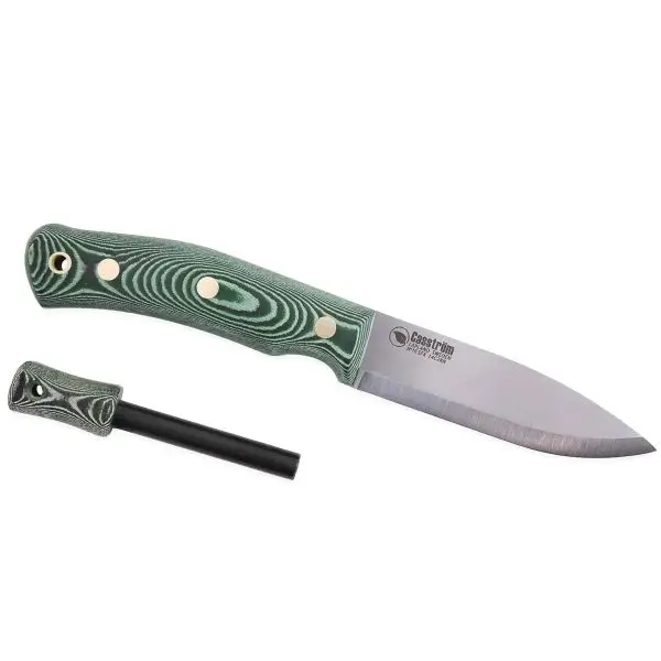 No.10 Swedish Forest Knife, Green Micarta with Fire steel, Stainless Cumpără online