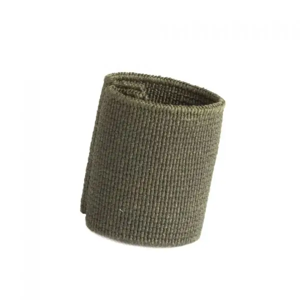 Popular Elastic Strap Keepers, 25 mm, 10 pcs, green