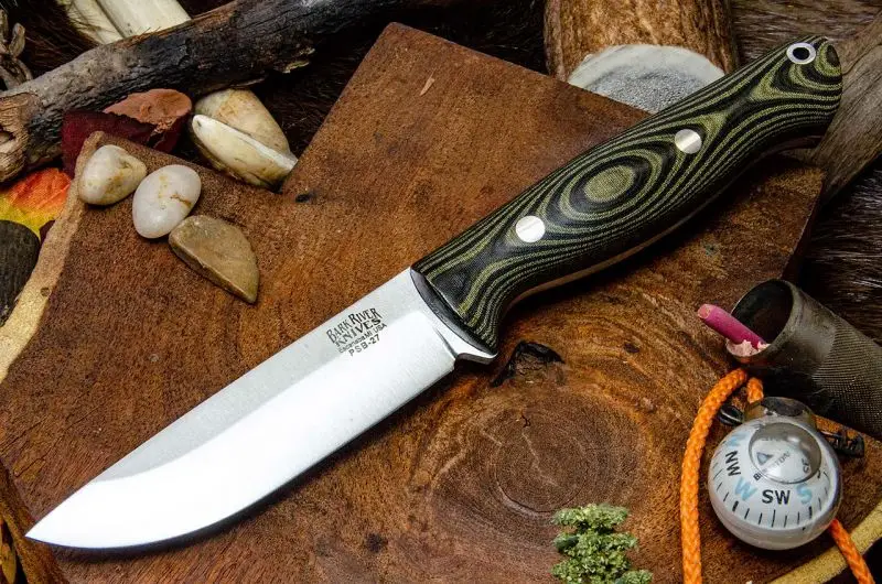 Bestseller Gunny PSB-27, Black & Green Linen Micarta, rampless