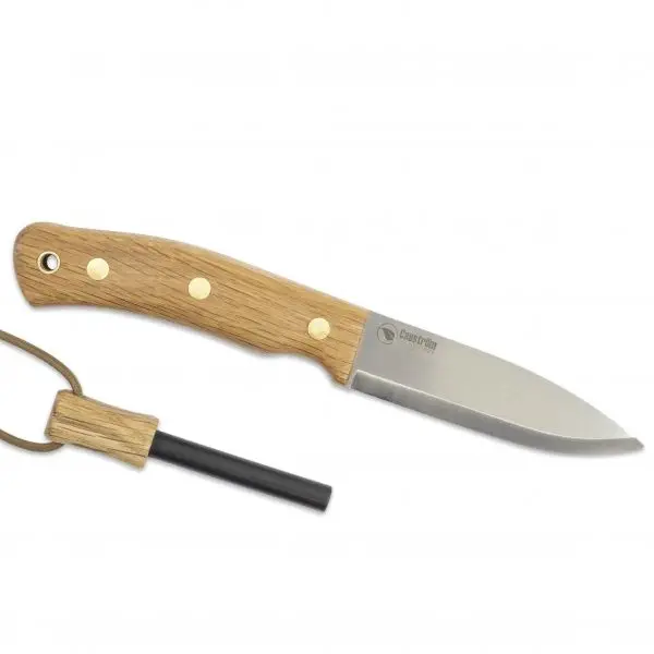 No.10 Swedish Forest Knife, Sleipner, Oak with Fire steel, Scandi Promoție