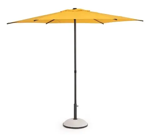Umbrela pentru gradina / terasa Samba, Bizzotto, Ø 270 cm, stalp Ø 38 mm, otel/poliester, galben mimosa Discount