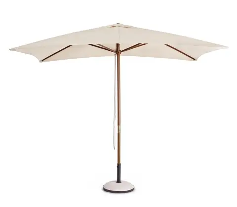 Umbrela pentru gradina/terasa Syros, Bizzotto, 300 x 300 x 250 cm, stalp Ø48 mm, lemn/poliester, natural Bestseller