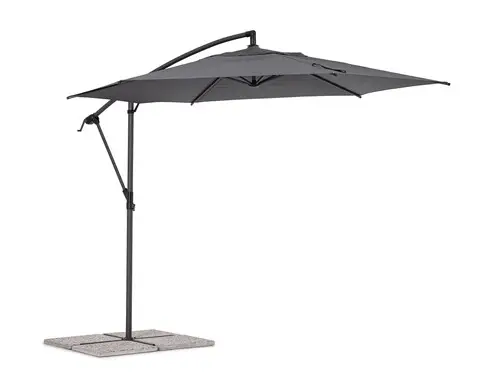 Ofertă exclusivă Umbrela pentru gradina / terasa Tropea, Bizzotto, Ø 300 cm, stalp Ø 46-48 mm, otel/poliester, gri inchis